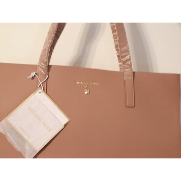 MICHAEL Michael Kors Perfume Pink Faux Leather Gift Tote Shoulder Bag Large - Picture 3 of 7